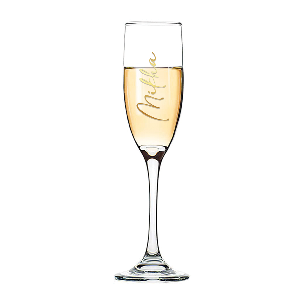 Personalized Champagne Flutes Box Set - Home Wet Bar
